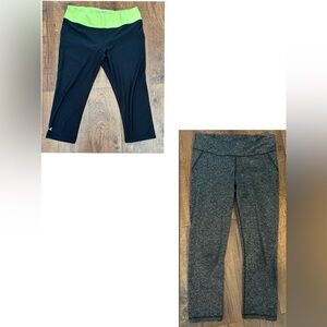 Under Armour Womens fitted leggings Sz medium 2 pairs bundle